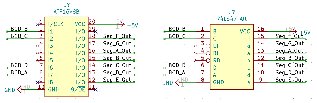 BCD to 7 Segment Decoder VHDL Code